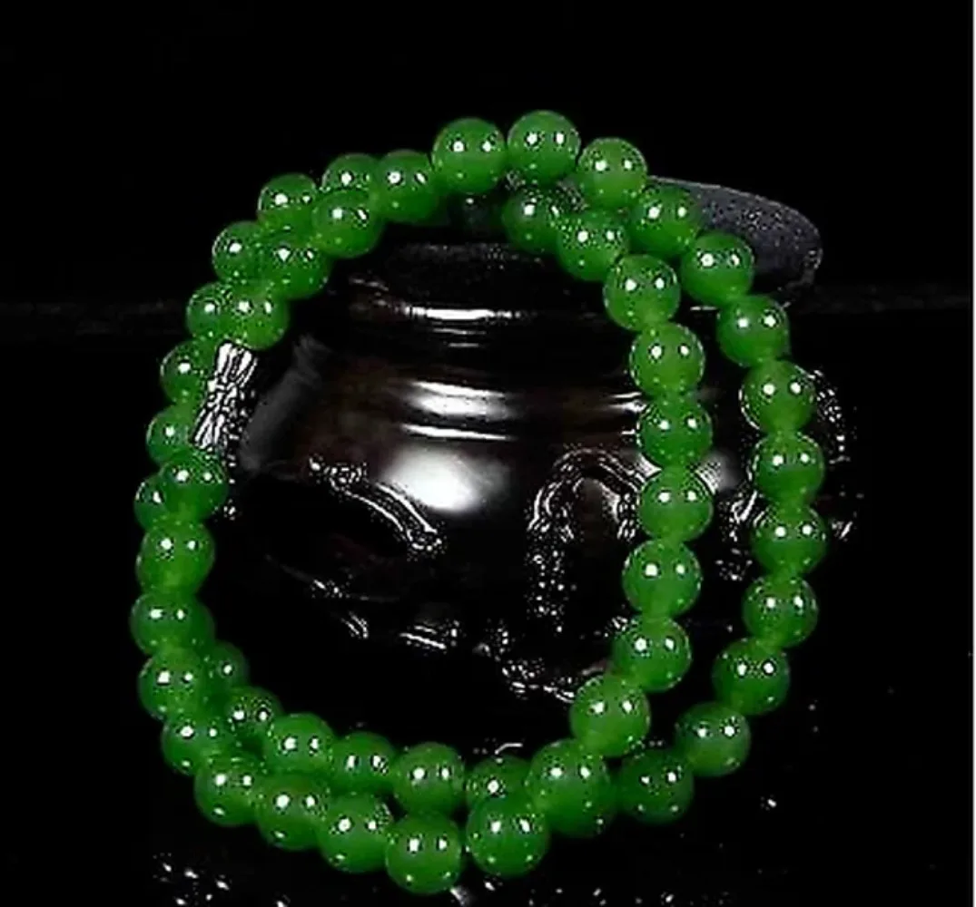 Women Accessories For Gift - Genuine Natural Green Beads Necklace Chinese