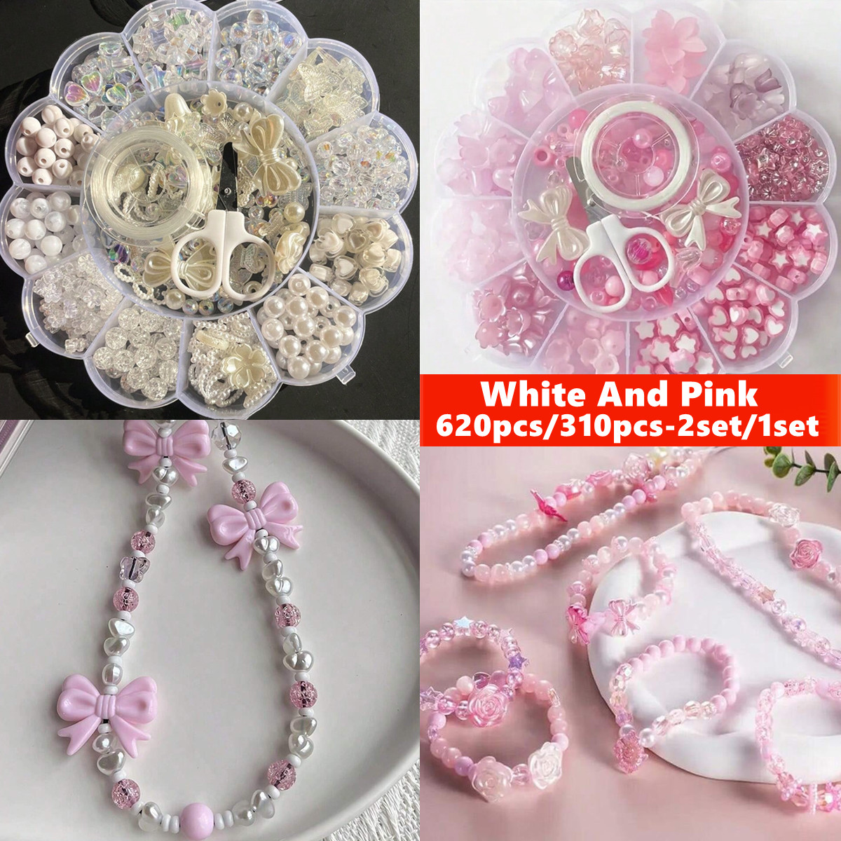 Women Accessories Bracelet - 2Set/1Set 13 Grids Acrylic Flower Boxed