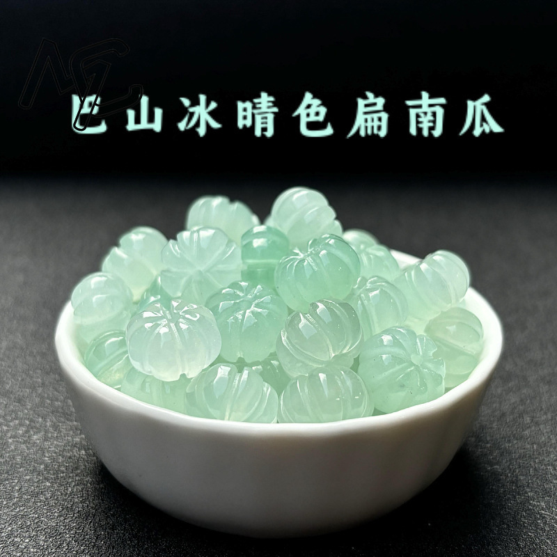 Women Accessories Bracelet - 10pcs A Green Jade Pumpkin Beads