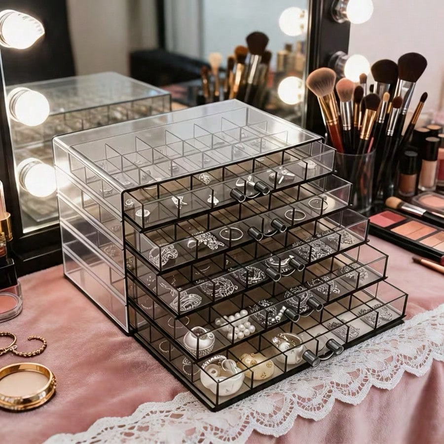 Women Accessories Drawer - Large Capacity Jewelry Organizer Box, 3/5