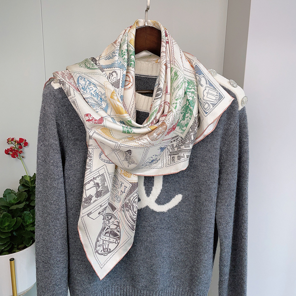 Luxury Silk Scarf 90CM Brands  - Accessories Brand For Women recension och pris