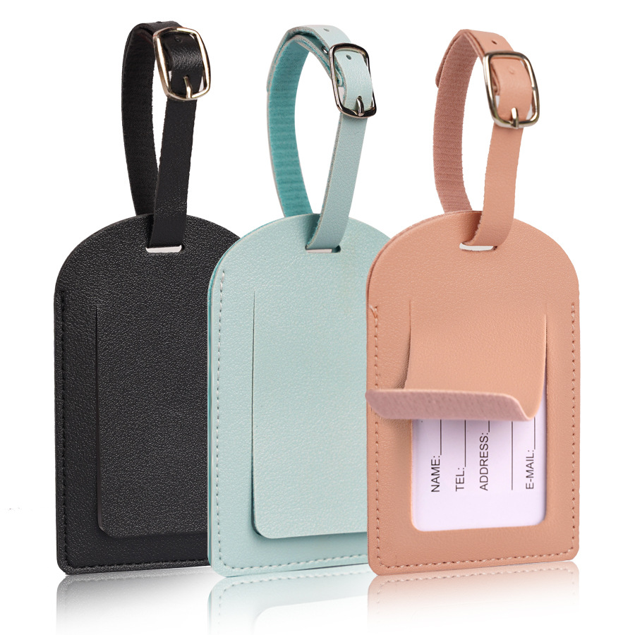 Women Men Luggage Tags PU Leat - Women Accessories Name recension och pris