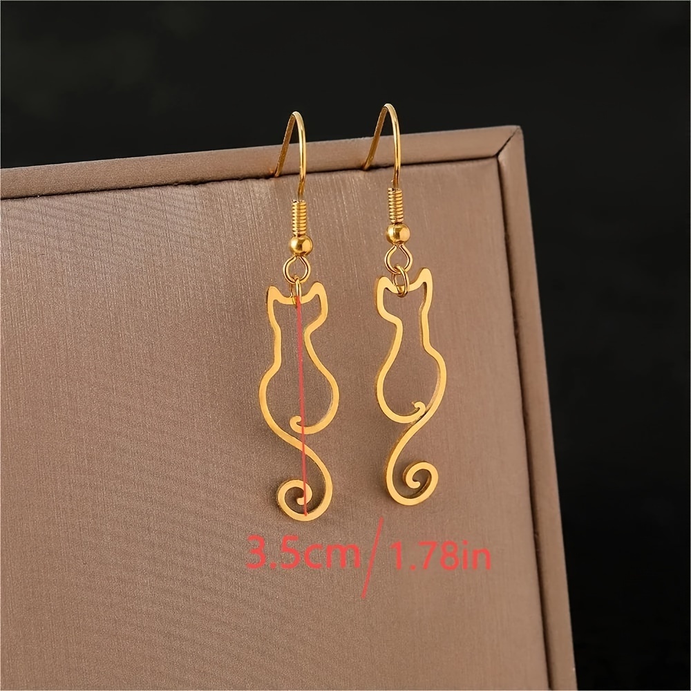 Custom Cat Shape Name Earrings - Women Accessories Name recension och pris
