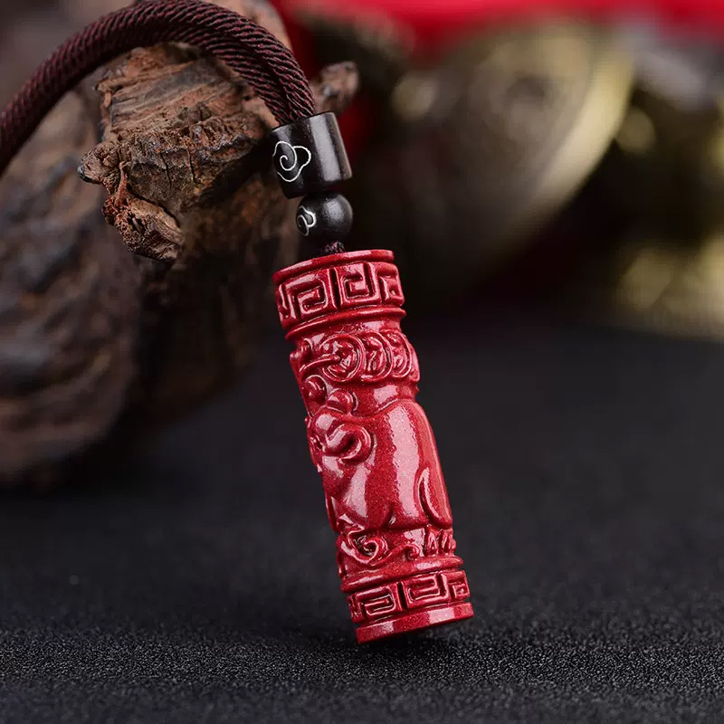 Luxury Red Cinnabar Chinese Zo - Women Accessories For Gift recension och pris