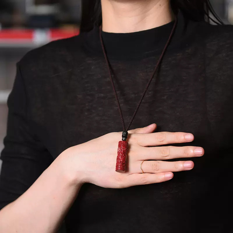 Luxury Red Cinnabar Chinese Zo - Women Accessories For Gift recension och pris