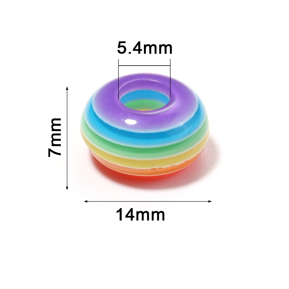 50pcs/lot Rainbow Stripe Resin - Resin Bangle Bracelet recension och pris