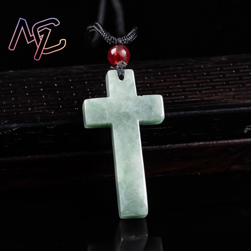 Myanmar Jadeite Cross Pendant  - Women Accessories For Gift recension och pris