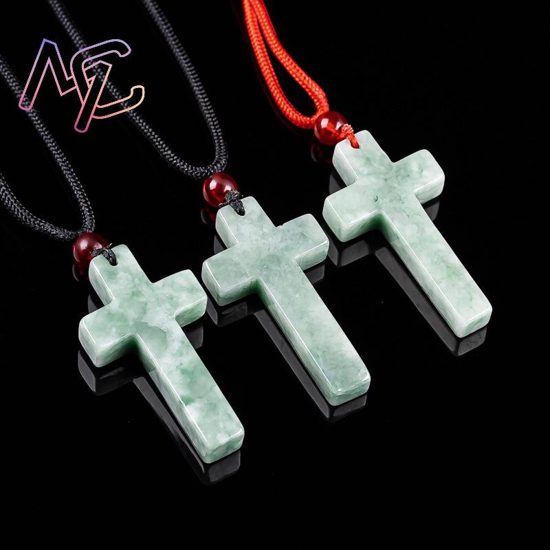 Myanmar Jadeite Cross Pendant  - Women Accessories For Gift recension och pris