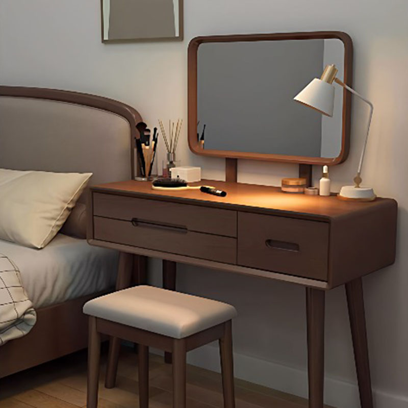 Mirror Desk Vanity Table Stool - Women Accessories Drawer recension och pris