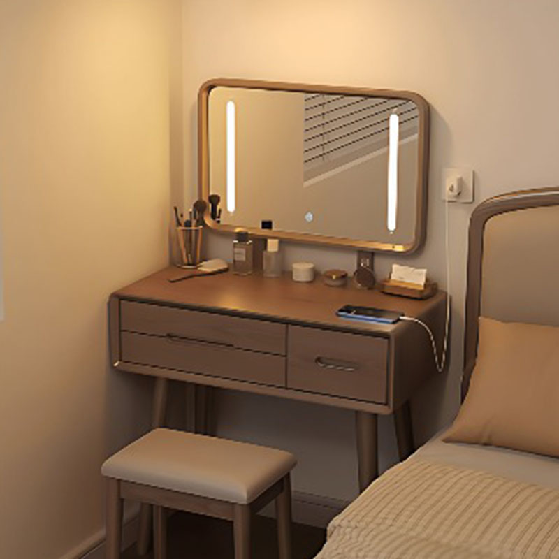 Mirror Desk Vanity Table Stool - Women Accessories Drawer recension och pris