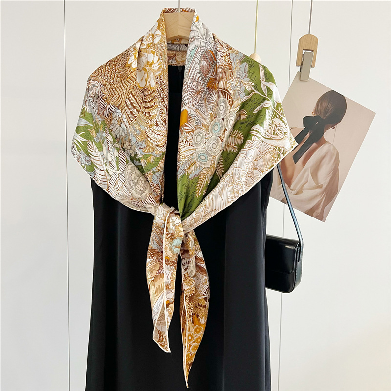 Satin Silk Scarf 110cm Brand M - Accessories Brand For Women recension och pris