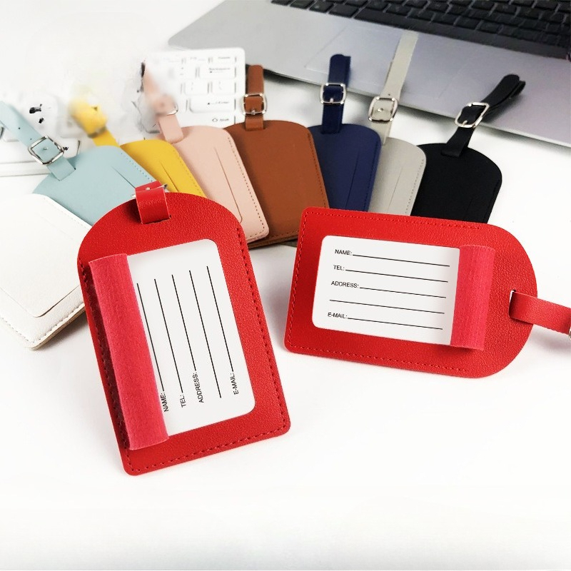 1PC PU Leather Luggage Tag Sui - Women Accessories Name recension och pris