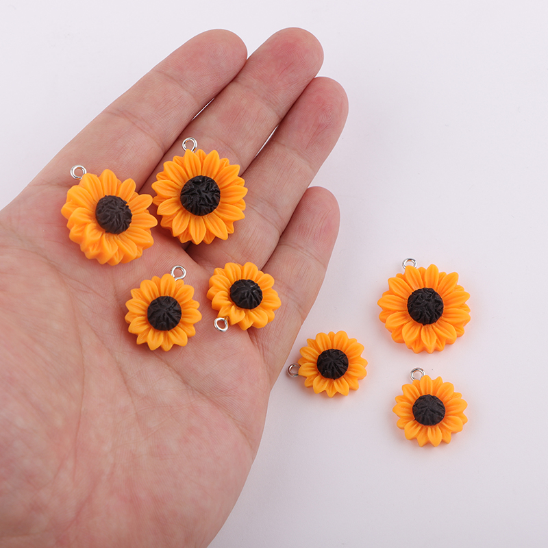 10pcs/lot Sunflower Flower Res - Resin Bangle Bracelet recension och pris