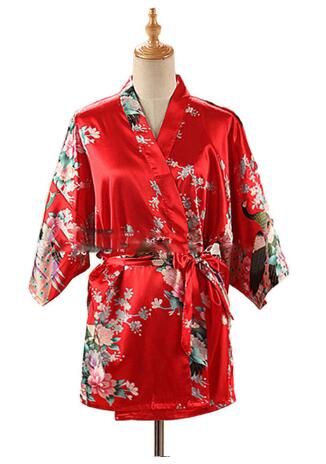 Lace Up Woman Peacock Print Ja - Women'S Kimono Accessories recension och pris