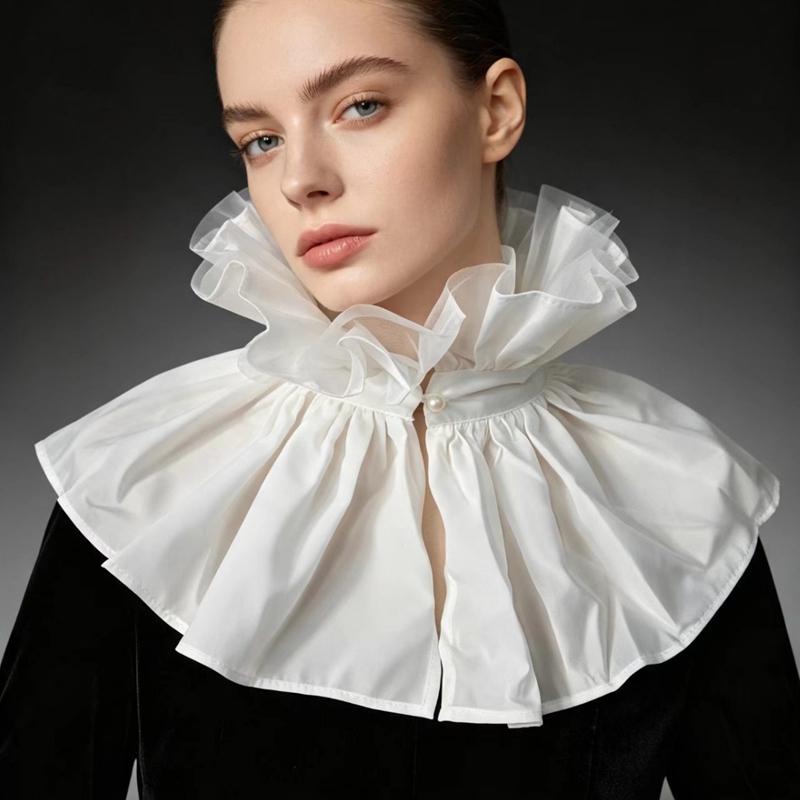 Detachable High Ruffled False  - Accessories Woman recension och pris