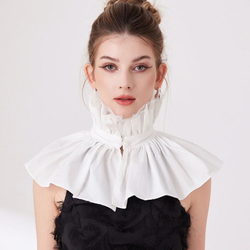 Detachable High Ruffled False  - Accessories Woman recension och pris
