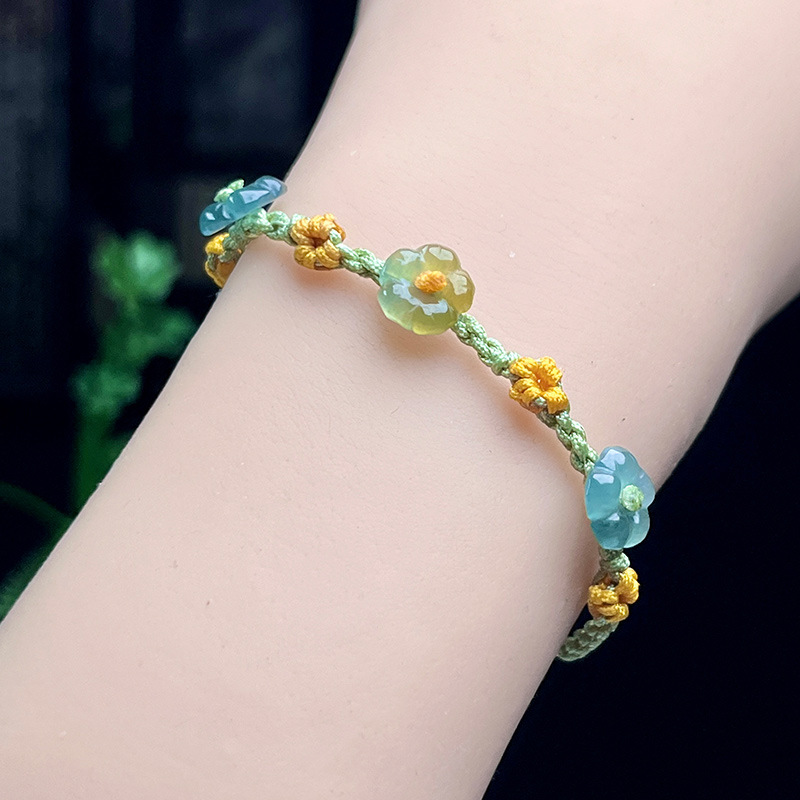 Myanmar Jadeite Flower Bracele - Women Accessories Bracelet recension och pris