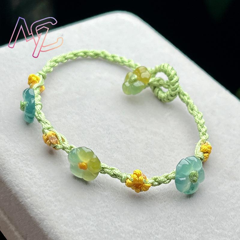 Myanmar Jadeite Flower Bracele - Women Accessories Bracelet recension och pris