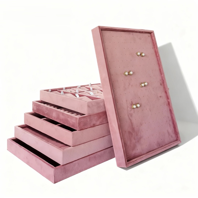 Velvet Jewelry Organizer Trays - Women Accessories Drawer recension och pris