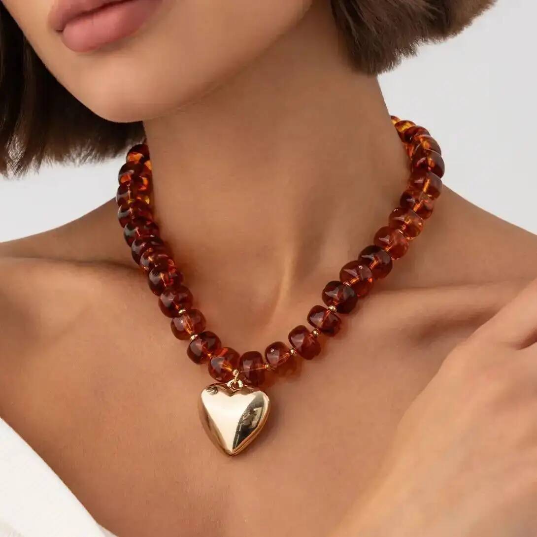 SHIXIN Trendy Amber Acrylic Re - Resin Bangle Bracelet recension och pris