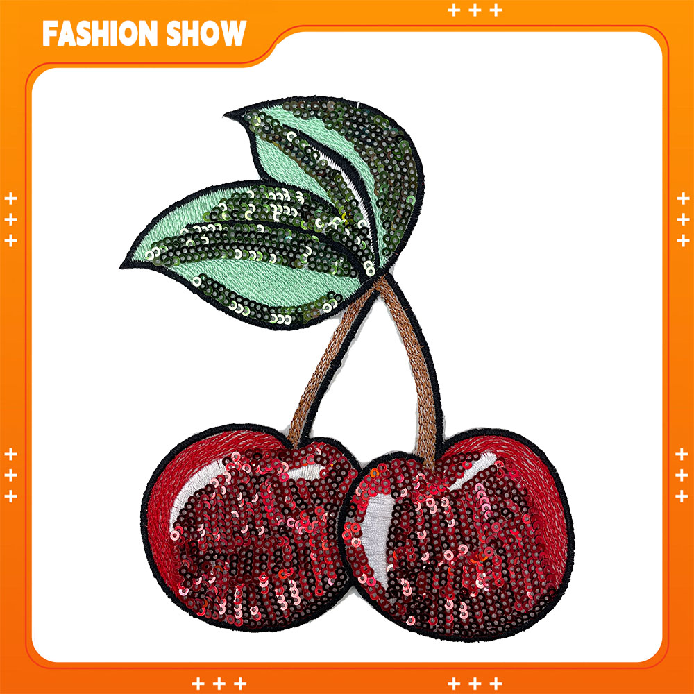 Sequin Cherry Embroidery Patch - Accessories Brand For Women recension och pris