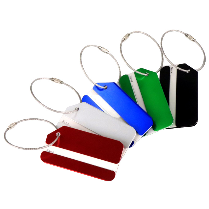 1Pc Aluminum Metal Luggage Tag - Women Accessories Name recension och pris