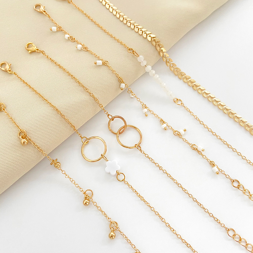 6 Piece Set Gold color Geometr - Resin Bangle Bracelet recension och pris