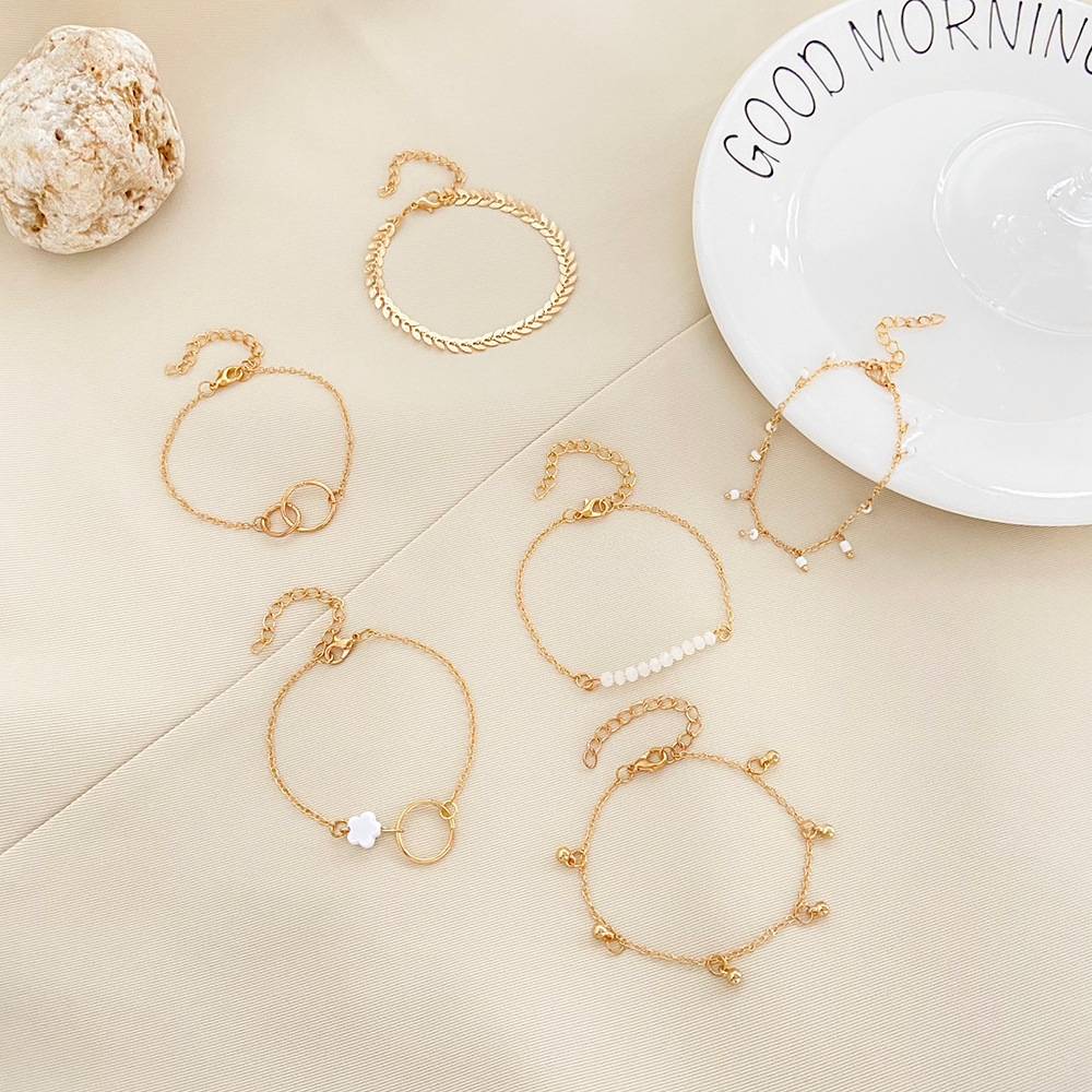 6 Piece Set Gold color Geometr - Resin Bangle Bracelet recension och pris