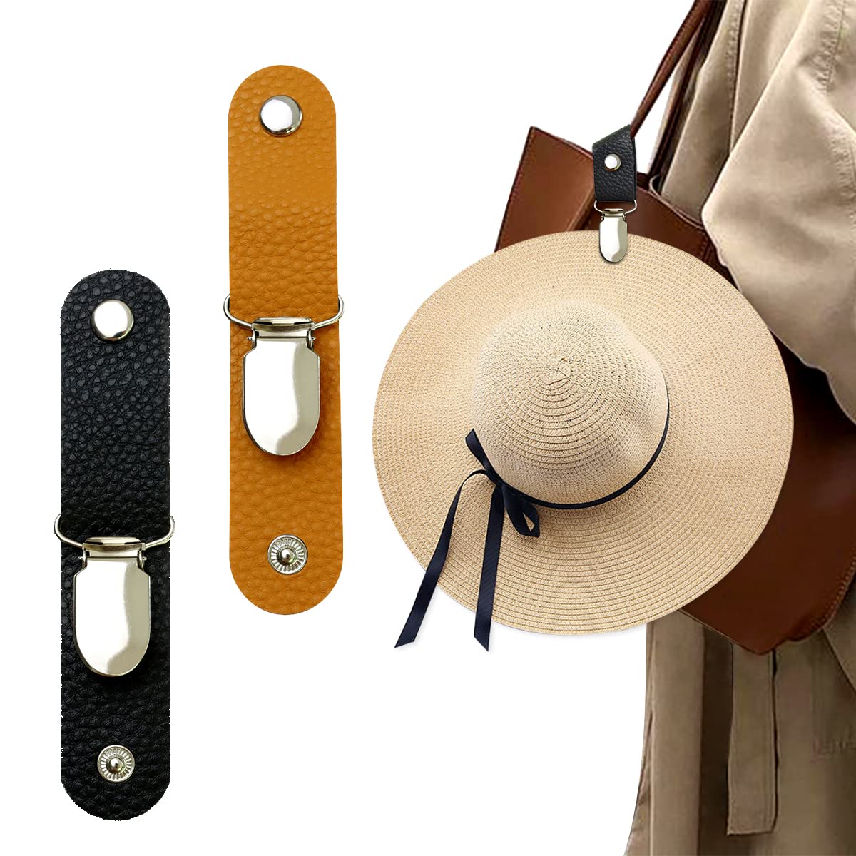 PU Leather Hat Clip for Travel - Women Accessories Holder recension och pris