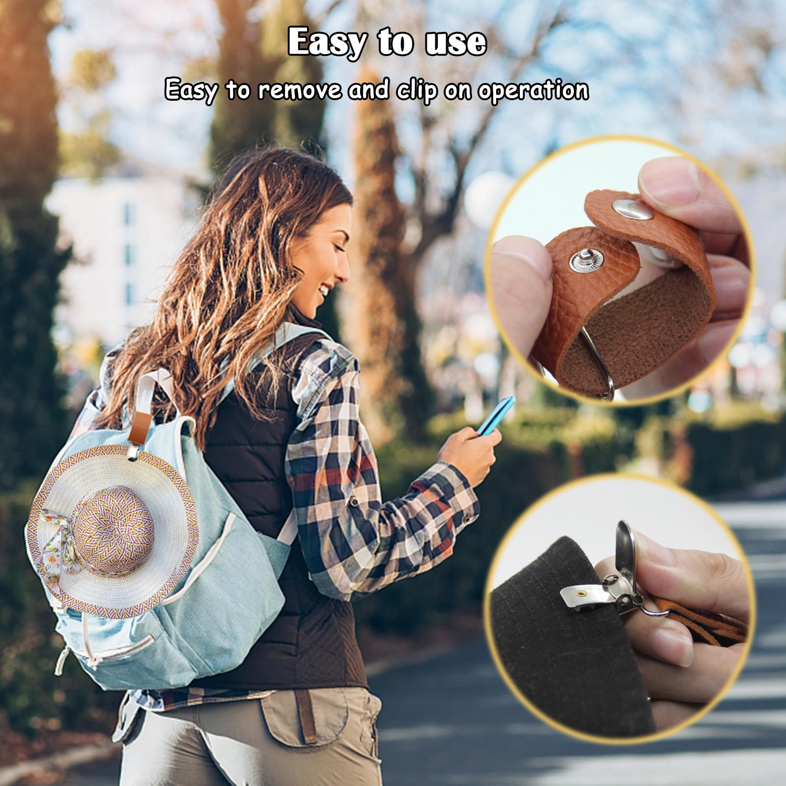 PU Leather Hat Clip for Travel - Women Accessories Holder recension och pris