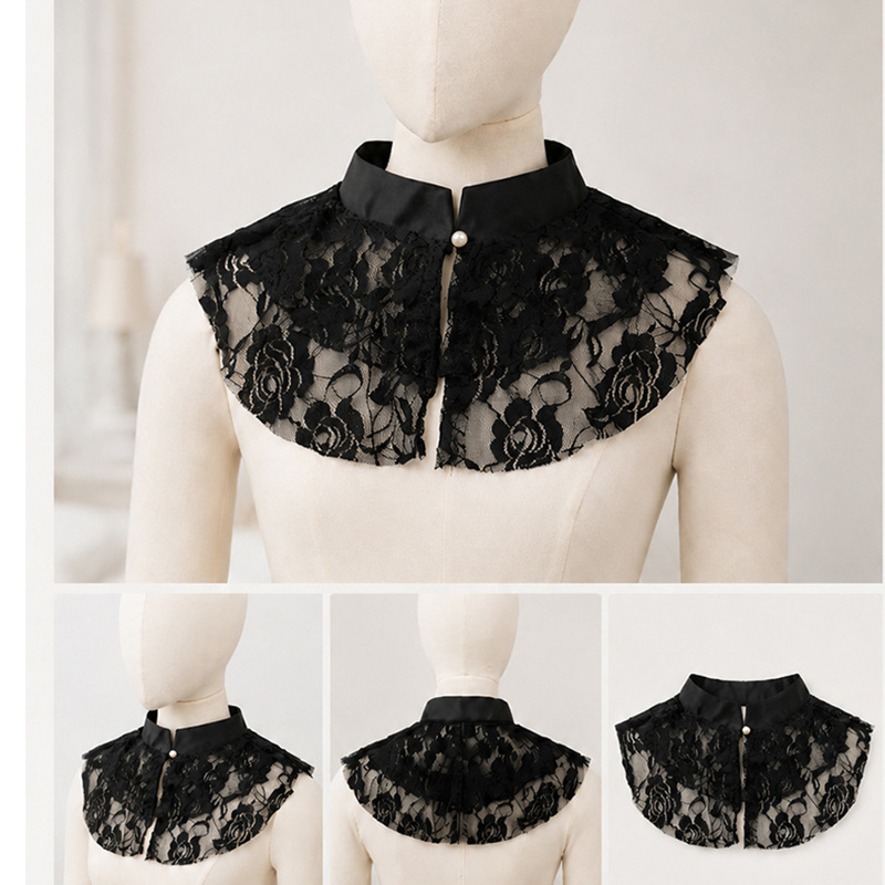 Elegant Lace Floral False Coll - Accessories Woman recension och pris