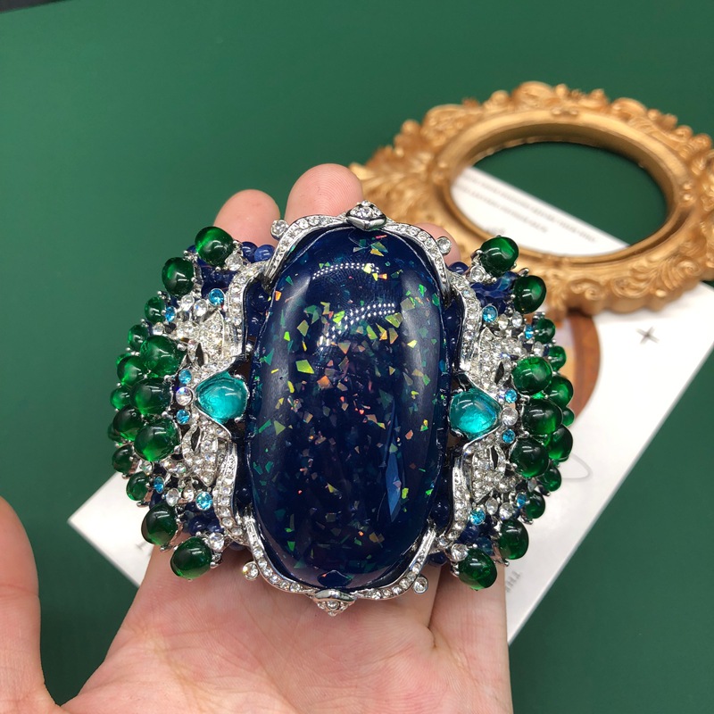 Luxury Vintage Chunky Beaded B - Resin Bangle Bracelet recension och pris